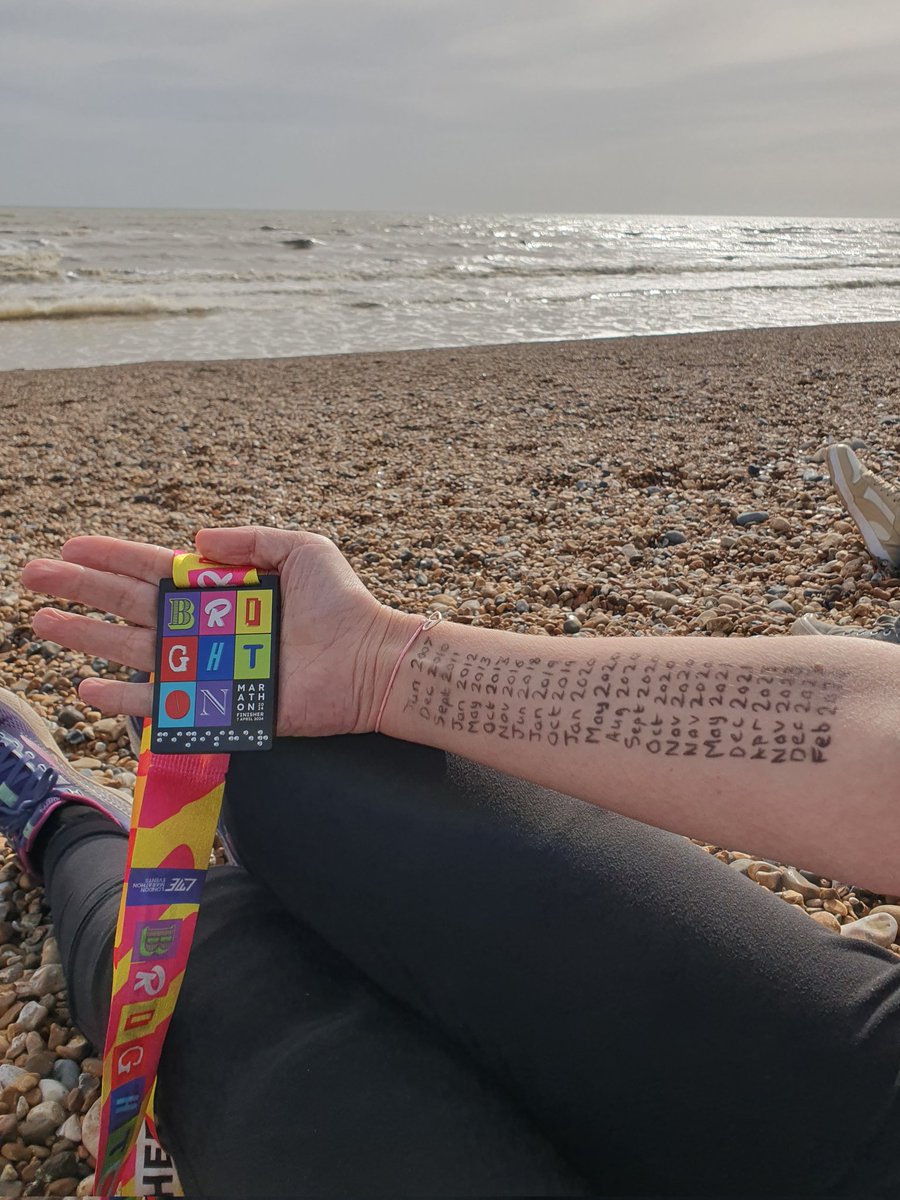 Brighton Marathon 2024!  I'm a marathon runner! ❤️ (5:09:23)  Thank you so much for all the love and support!  It's been so amazing!!!! I feel incredibly proud to have raised so much money for <a href="/tommys/">Tommy's</a> and it was my honour to run and remember so many precious babies! ❤️ #BabyLoss
