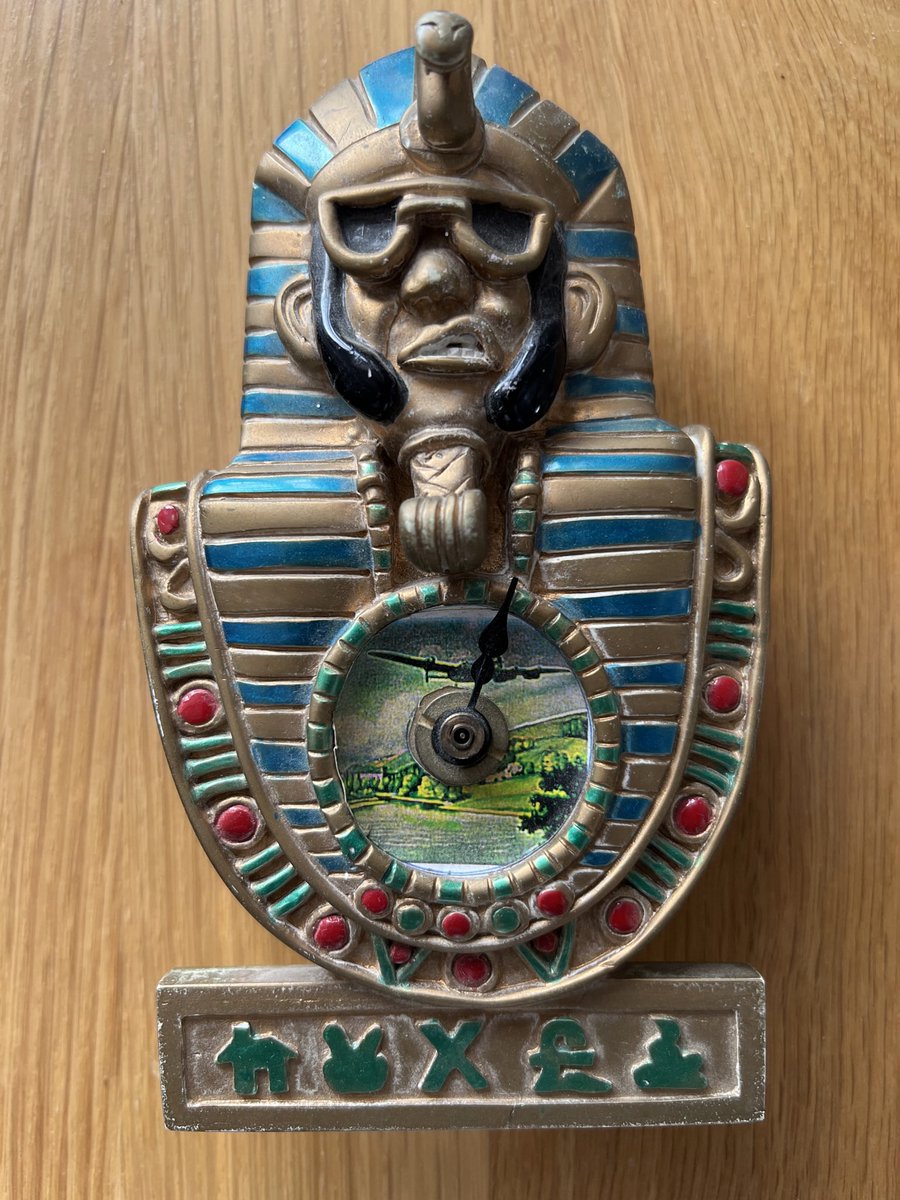 I’m so happy to have rediscovered my limited edition Elvis Presley Dambusters Clock of Tutankhamun, one of @vizcomic’s greatest contributions to modern life, and one of the best things I ever bought. It’s truly amazing.