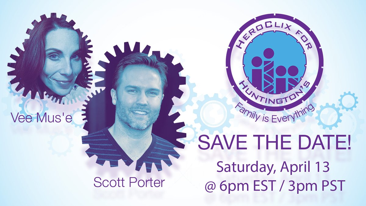 Genuinely thrilled to work with @ScottPorter for our annual #HeroClixForHuntingtons live stream on @wizkidsgames YouTube channel on Sat April 13th at 3PM/6PM PT/ET. He and I will be chatting about the history of this incredible event and what to expect this year! Link below 1/2