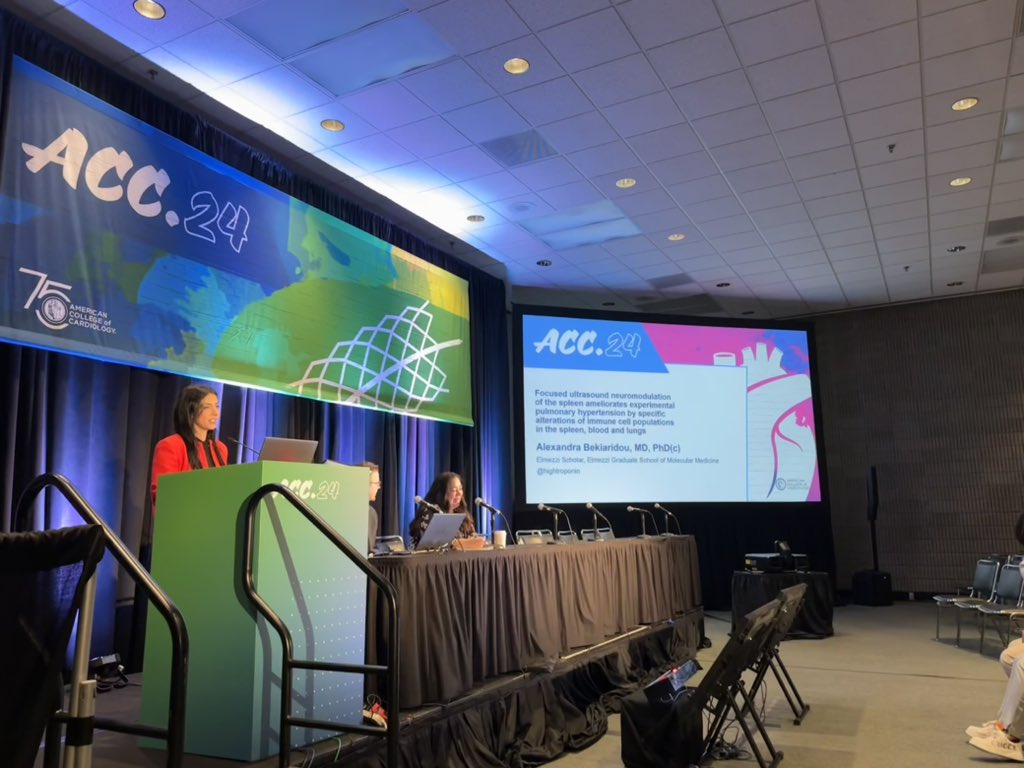 Grateful to share our work in @StavrosZanos lab with amazing scientists at the Highlighted Original Research session at #ACC24! @kurt_prins @JaneALeopold presented an incredible summary on the progress in pulmonary vascular disease research! @NorthwellHealth #CardioTwitter