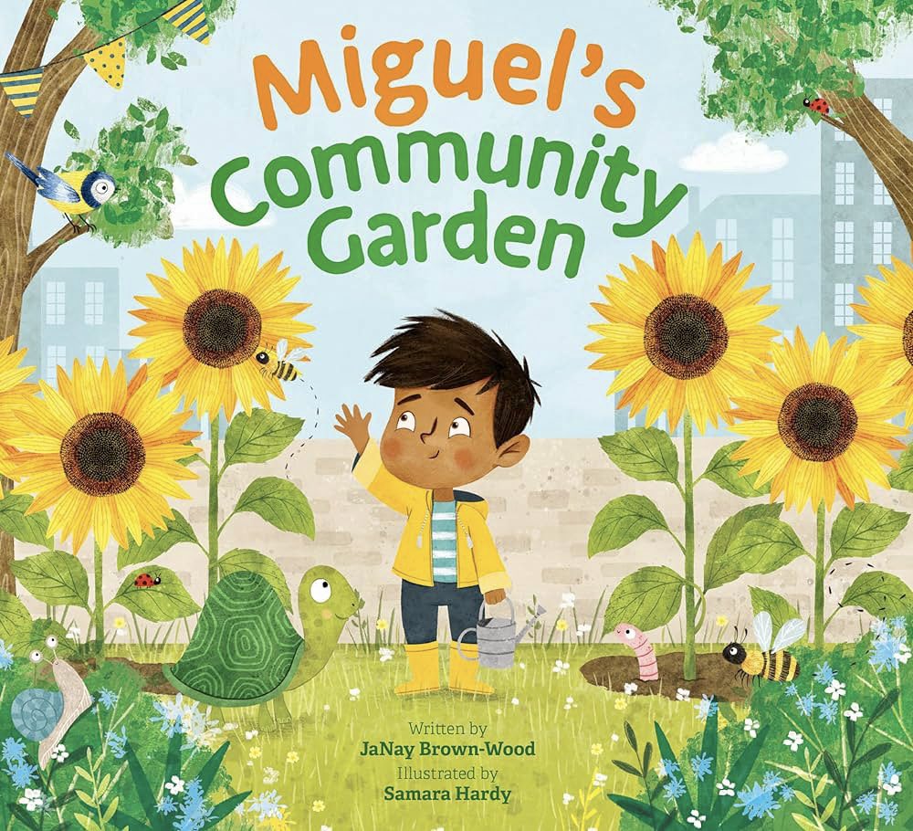#Excited⭐️A class set of the picture book “Miguel’s Community Garden” by the talented duo #Author & #Illustrator @janaybrownwood & @SamaraHardy has shipped tx to donors fully funding my @DonorsChoose project:“Grow Our Own Garden Library”for our 1st grade gardeners!🪴 #Grateful♥️