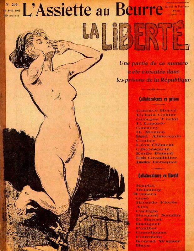 Front cover of the 'La Liberté' issue, from 'L'Assiette au Beurre' wikiart.org/en/frantisek-k…