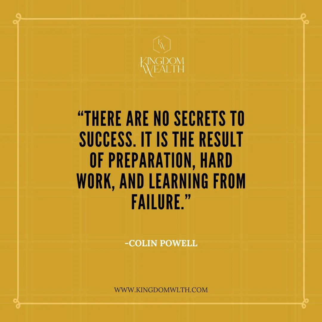Success has no hidden formula; it's born from preparation, hard work, and the lessons of failure. 

Visit our website at kingdomwlth.com

#RoadToSuccess 
#TraderWisdom 
#TraderMindset 
#HardWorkPaysOff
#TraderLife 
#TradingGoals 
#TraderEmpowerment 
#LearnFromFailure