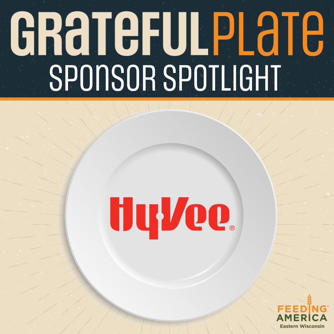 A big thank you to our All-Star sponsors @hyvee for supporting the exciting 18th annual Grateful Plate Gala! More information at FeedingAmericaWI.org/plate #SponsorSunday #SolvingHungerLocally