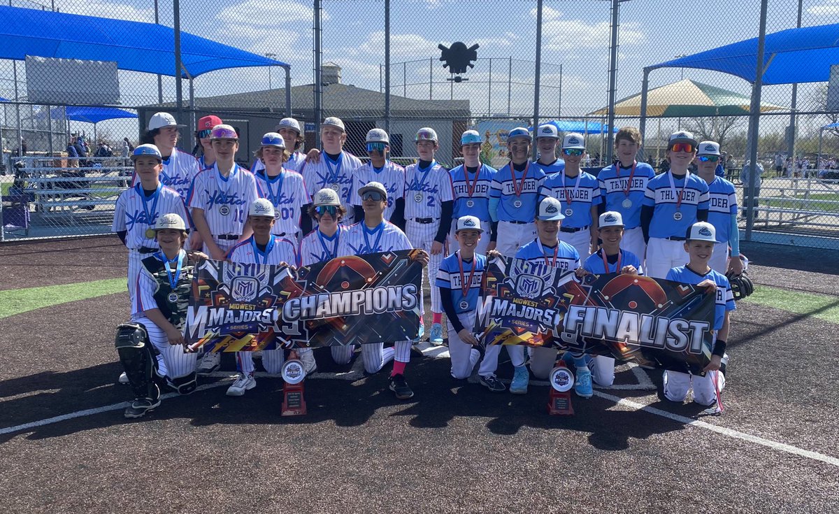 Congratulations to both of these teams on making it to the championship game in one of the most competitive events in the Midwest! #PlayUSSSA #MidwestMajorsSeries 

13major Finalists: 

🥇- Klutch (Missouri)
🥈- Thunder (Kansas)

@USSSA_Midwest | @USSSABSBL | @USSSA_KC |