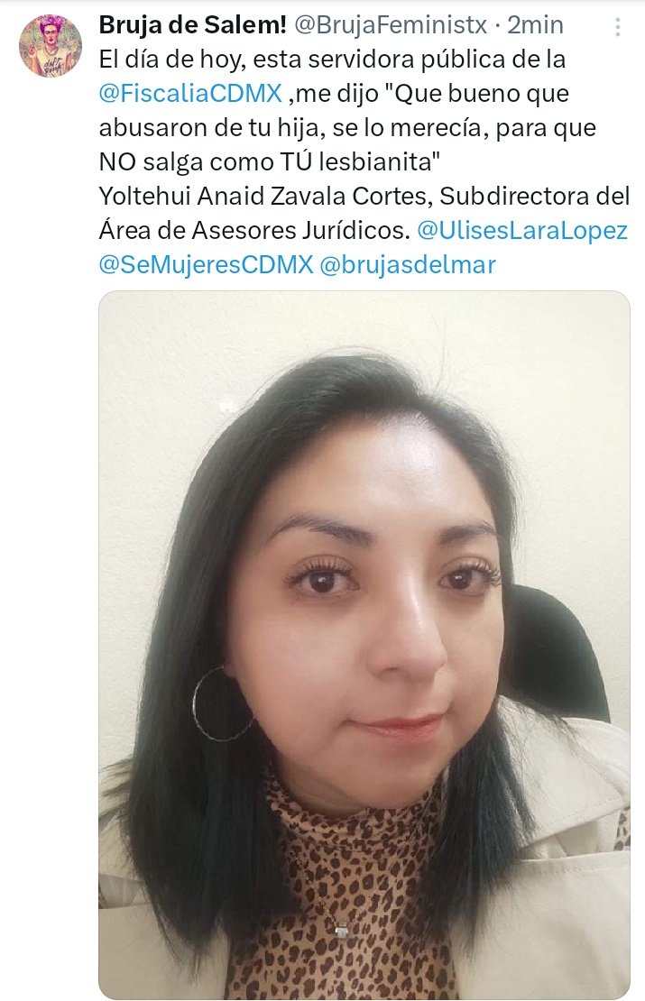 Y todavía se BURLEN de nuestras infancias!!! Exigimos la DESTITUCIÓN de Yoltehui Anaid Zavala Cortes. SUBDIRECTORA DE ASESORES JURÍDICA DE LA COORDINACIÓN DE 'ATENCIÓN A VÍCTIMAS' DE LA @FiscaliaCDMX !! #ConLosNiñosNo #DebatePresidencial2024 @brujasdelmar @_ElenaRios