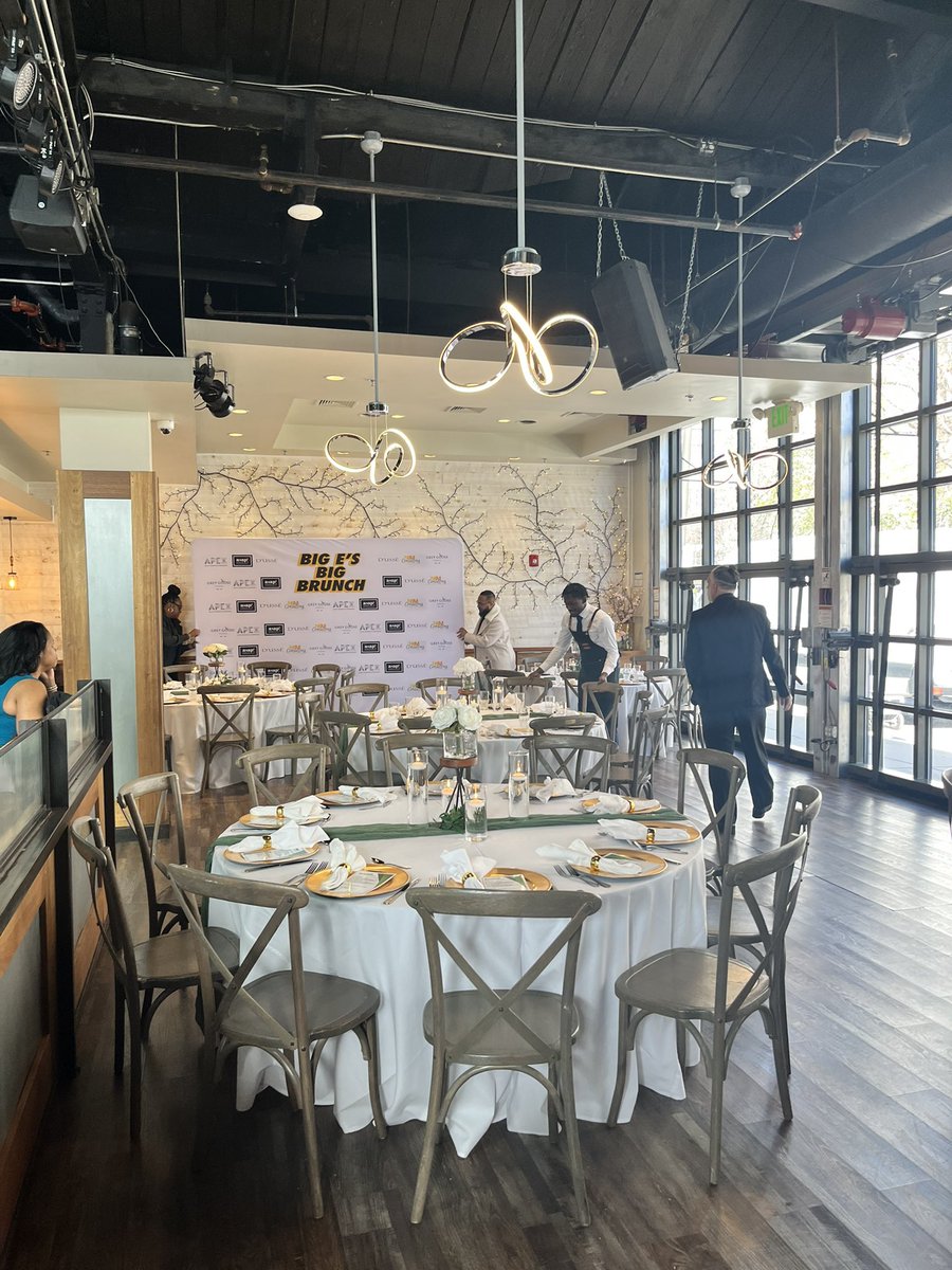 We did a brunch thing today to celebrate the progression of minorities in pro wrestling today called “Big E’s Big Brunch.” I’m proud of that thing and the team that brought that thing to life. This is the before pictures. After coming soon. #WrestleMania