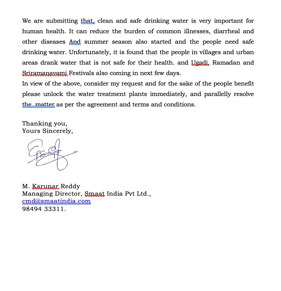 kkrmardi's tweet photo. Respected @Collector_JGL sir 🪴
Concerned about sudden closure of 5 water treatment plants by Gadwal municipal authorities without notice. https://t.co/qmh3T8GyYb installed these plants under PPP to provide safe drinking water to the people of Gadwal town . Closure during hot summer & peak festivals like Ugadi & Ramadan is alarming. Urging @Collector_JGL & @TelanganaCMO @TelanganaCS Hon’ble CM @revanth_anumula to intervene & ensure uninterrupted water supply. @cdmatelangana
@ACLB_Jogulamba
#GadwalWaterCrisis
https://t.co/2myLOEuZkB