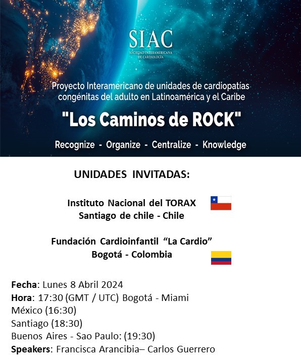 Mañana 17:30h 🇨🇴 @SIAC_cardio Continuamos el proyecto #ACHD units El turno 🇨🇱 🇨🇴 dos nuevas unidades @AGpediatricos @adribaran @CardioCaribeMx @LaLoTomas3 @CongenitasH12o @Ari_Lpz @cardiopedhnn 👉 us06web.zoom.us/j/84865528518?… ID de reunión: 848 6552 8518 Código de acceso: 037782