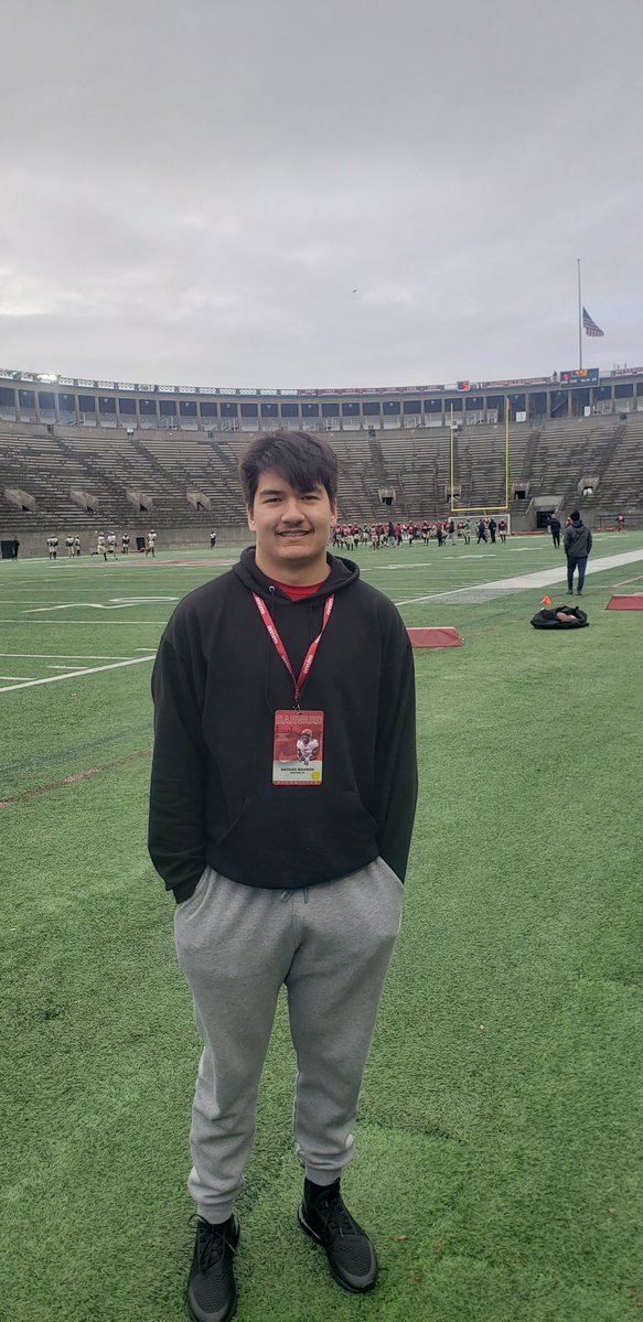 Thanks to @CoachJacobsD @Cinjun_Erskine and @HarvardFootball for inviting me to the Junior Day event this weekend. I had a great time meeting the staff, the players, and seeing the facilities and campus. @KirkwoodFB @jmac___19