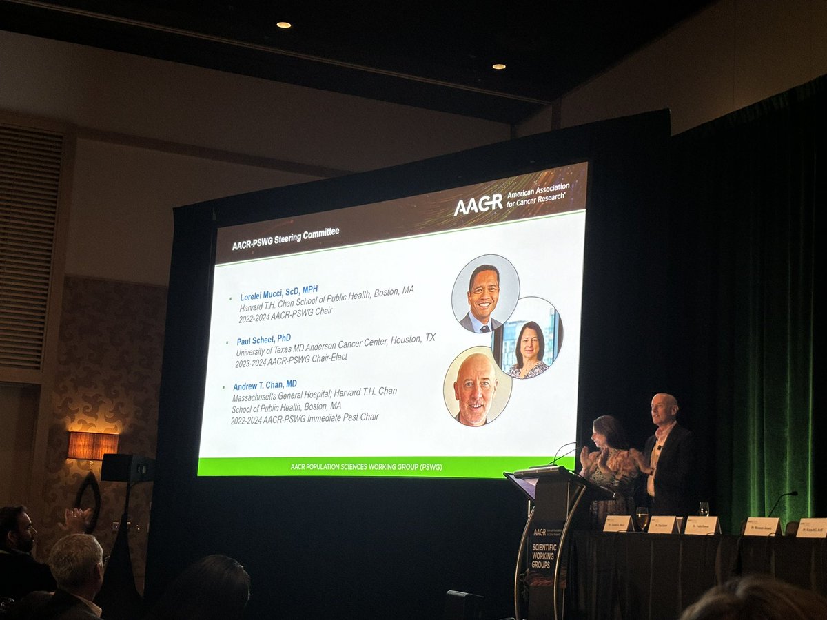 At one of my favorite gatherings of the year- the Pop Sci Working Group at AACR. Great science, even better people championed by our fearless leaders Drs. Mucci and Scheet! <a href="/ACS_Research/">ACS Research</a> <a href="/AACR/">AACR</a>