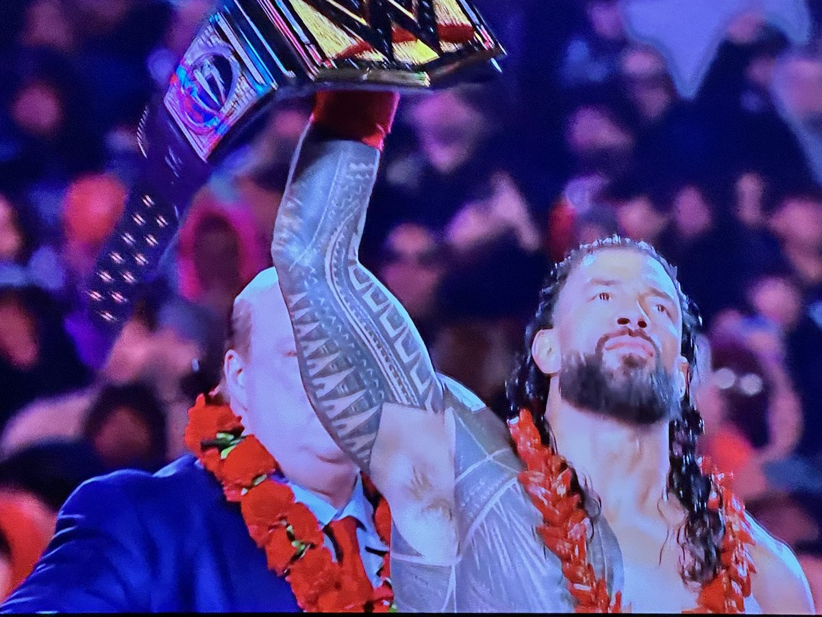 idk why it never struck me before, but it looks weird that Roman Reigns’ armpit isn’t tattooed. Or maybe it would look weirder if it was? These are my #WrestleMania observations.
