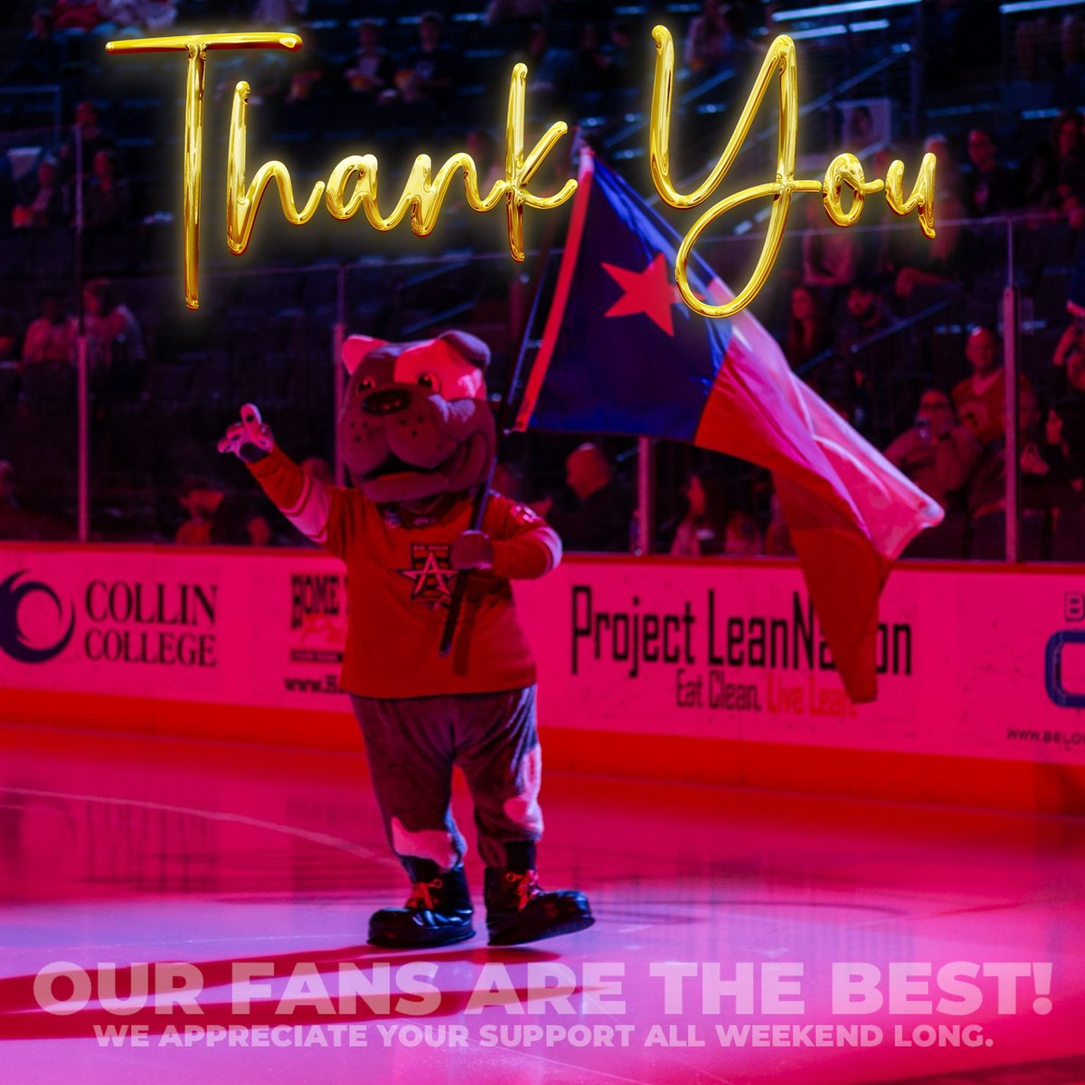 We got the best fans in the league! Thank you all for showing up and rockin’ your RED all weekend long! We appreciate your overwhelming support!! #redkingdom #liveinthered #americansfam #rinkofred #ourfansarebetterthanyours