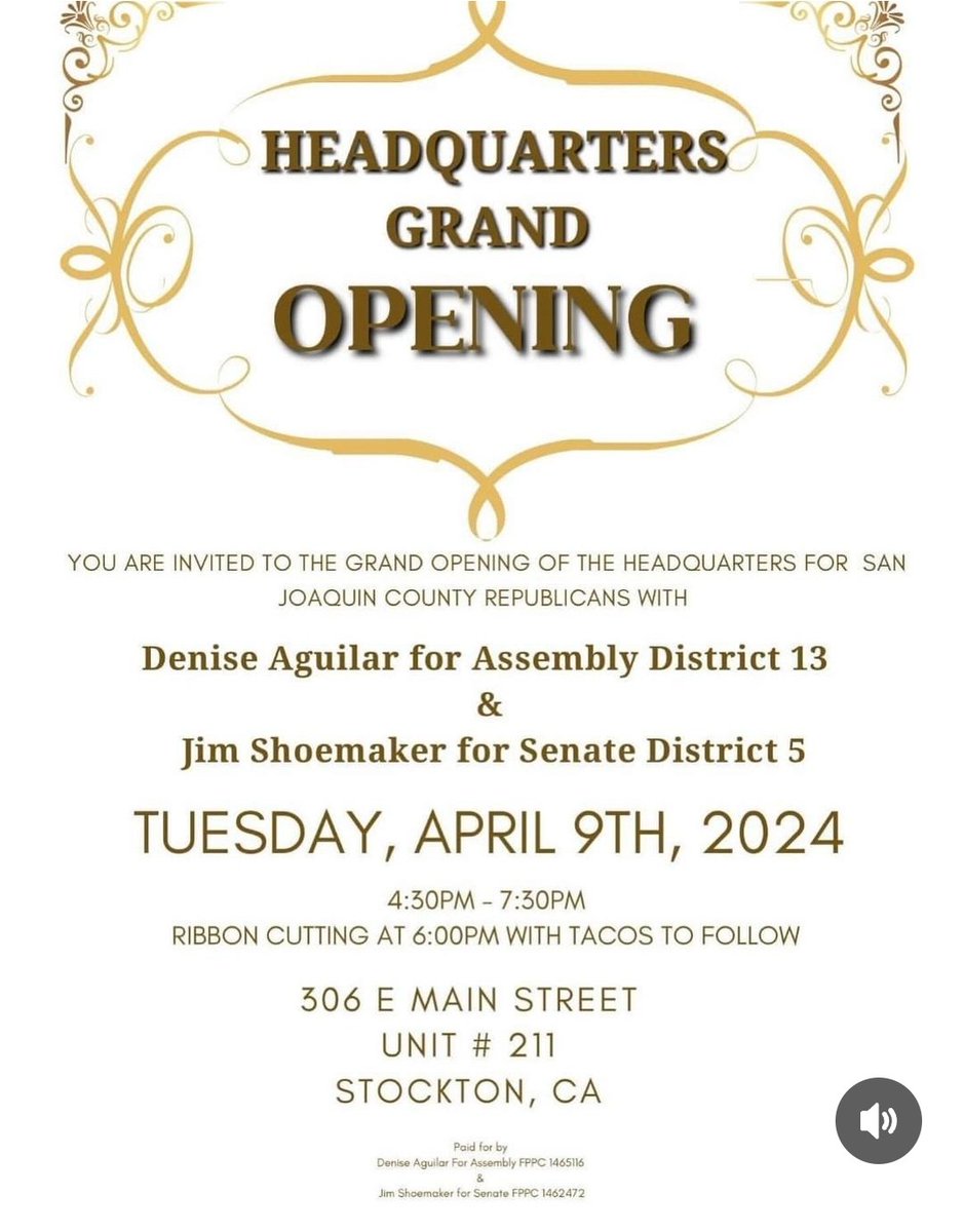 Come see what it looks like when Californians, R/D/I, stand together to course correct against the extremism that has made a mess of CA. Join us this Tuesday in Stockton for the grand opening of @InformedMama209 Assembly District 13 Campaign office! @PioneerMama