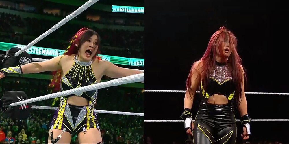 Today's WM 40's IYO SKY's ring gear was the Io Shirai X Iyo Sky version.
I really liked this!☺️
And she was the best tonight.👍
#ThankYouIYOSKY #WrestleMania