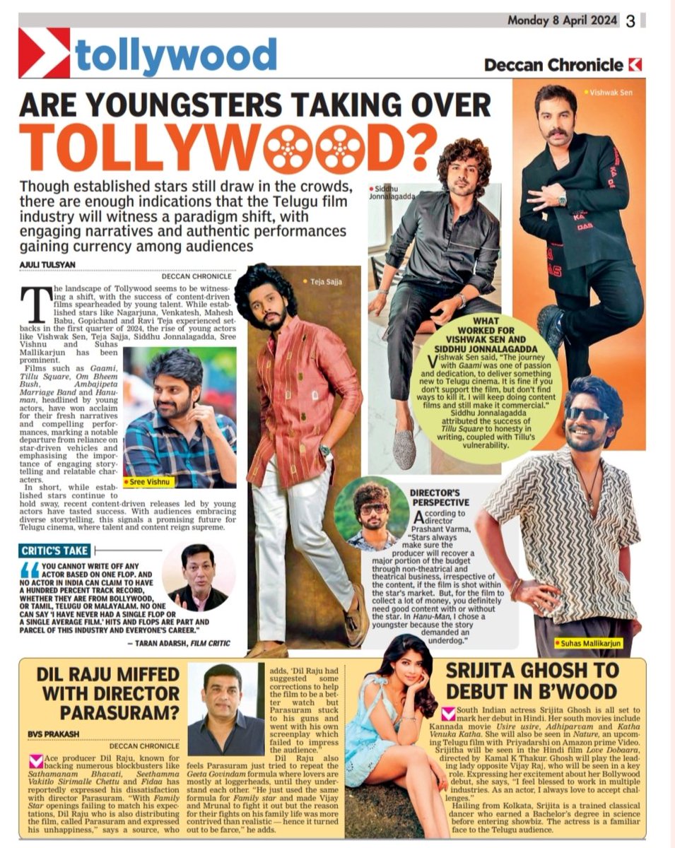 Is the equation changing in Tollywood? Are youngsters slowly taking over? #tollywood #telugucinema #celeb #movies #filmindustry #stars