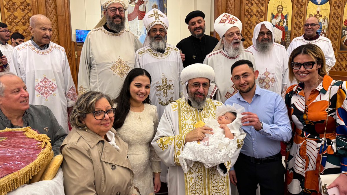 A joyous festive Liturgy for the Feast of the Annunciation this morning at @StGRChurch in #Toronto, with the opportunity to have a children’s sermonette alongside the main sermon, and to welcome Rachel and Raphael to the family with their Baptism. “Take heed to come together…