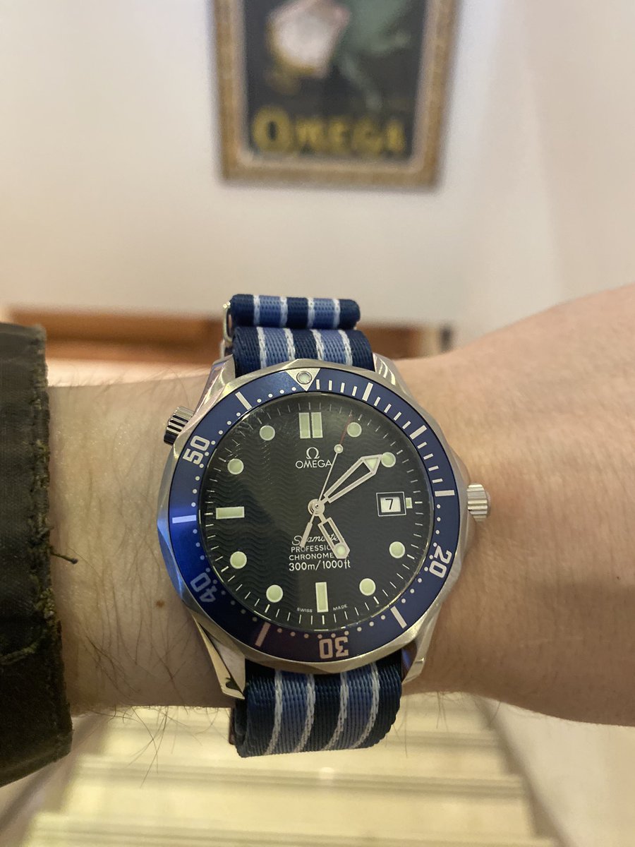 My Seamaster 300, as worn by Pierce Brosnan as James Bond, is ready for secret missions (and warmer months) with a new NATO strap!
