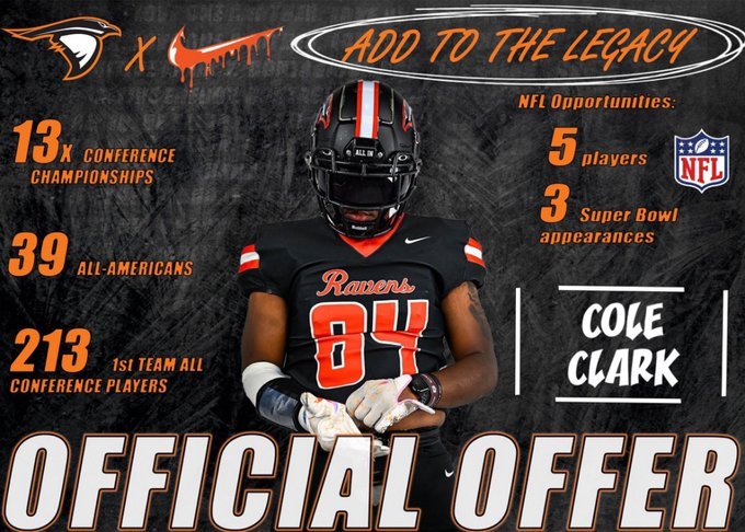 ColeMClark06's tweet photo. After several conversations with @coachmonty11, I have been offered to play football at the next level for Anderson University
@FootballGBHS @ty https://t.co/c5tiOa4tc0