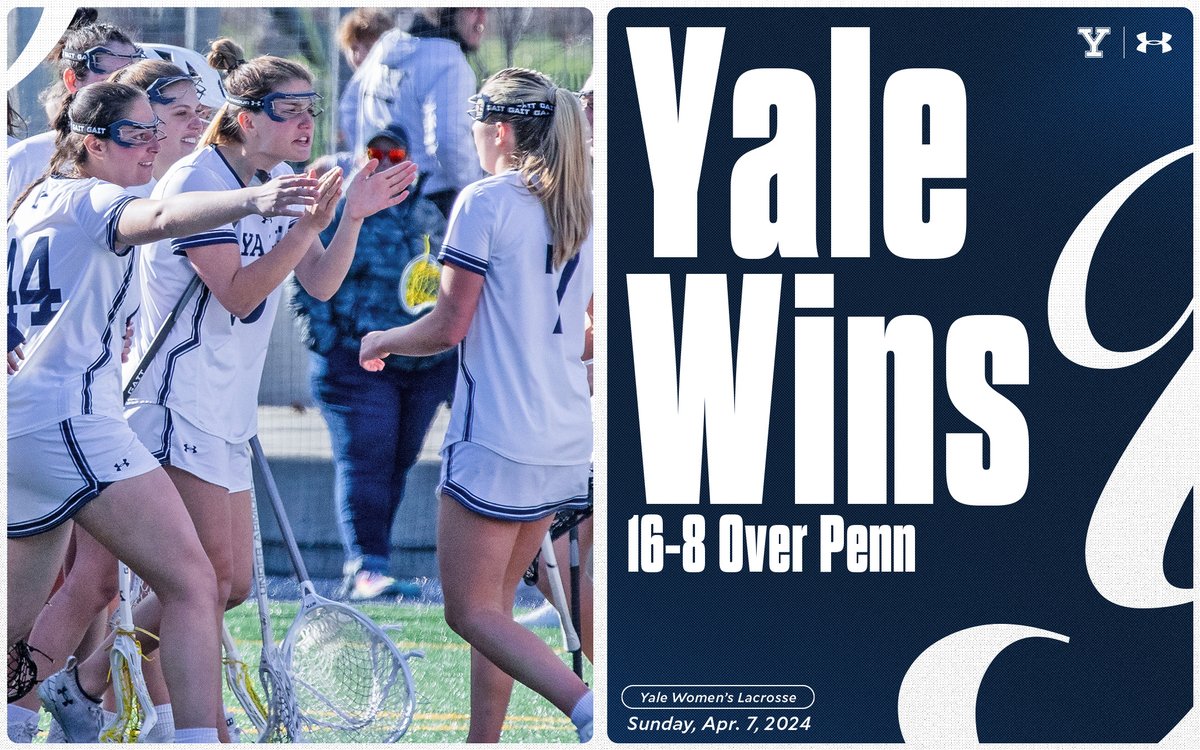 We are now 10-1 with this win over Penn! #ThisIsYale