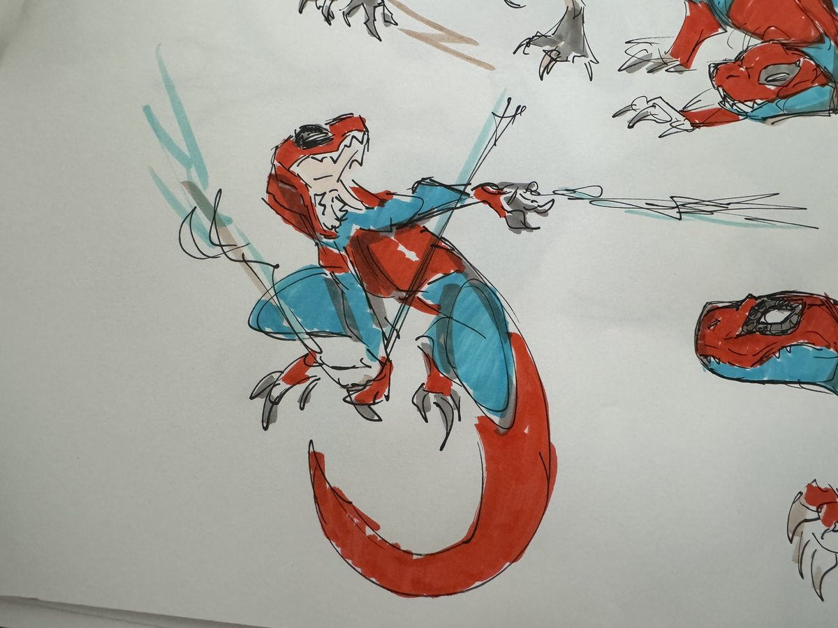 creativemechncs's tweet photo. Spider-Dinos!! And a RexPool mixed in there…
Sunday sketching while listening to church messages is such a good combo
#sketch #doodle #spiderman #dinosaur #spiderrex https://t.co/YUrSkc1WLm
