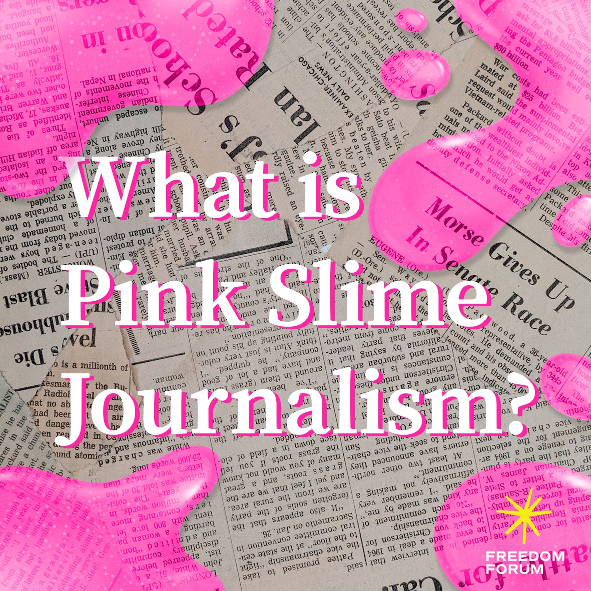 What is Pink Slime? What does it have to do with journalism? How does it relate to the First Amendment? Here's everything you need to know. ➡️ bit.ly/3J0BBXd