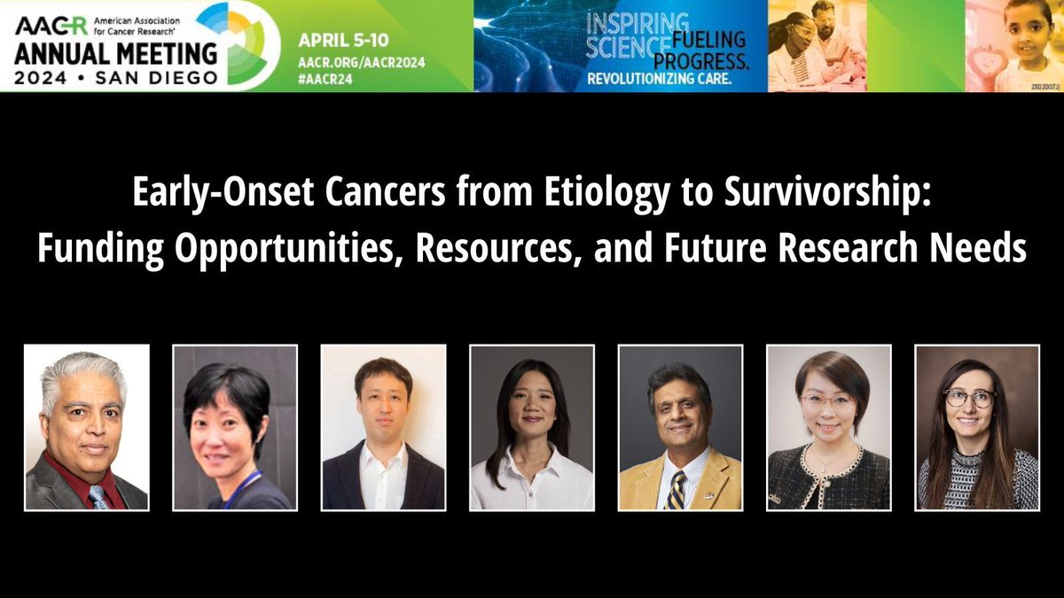 Program Directors @theNCI, Dr. Tomotaka Ugai @BrighamWomens, @CancerInsider @uscnorris, @yincaoScD @WUSTLmed, & @drholowatyj @VUMC_Medicine are discussing #FundingOpportunities, resources, and future needs for early-onset cancers. abstractsonline.com/pp8/#!/20272/s… #AACR24
