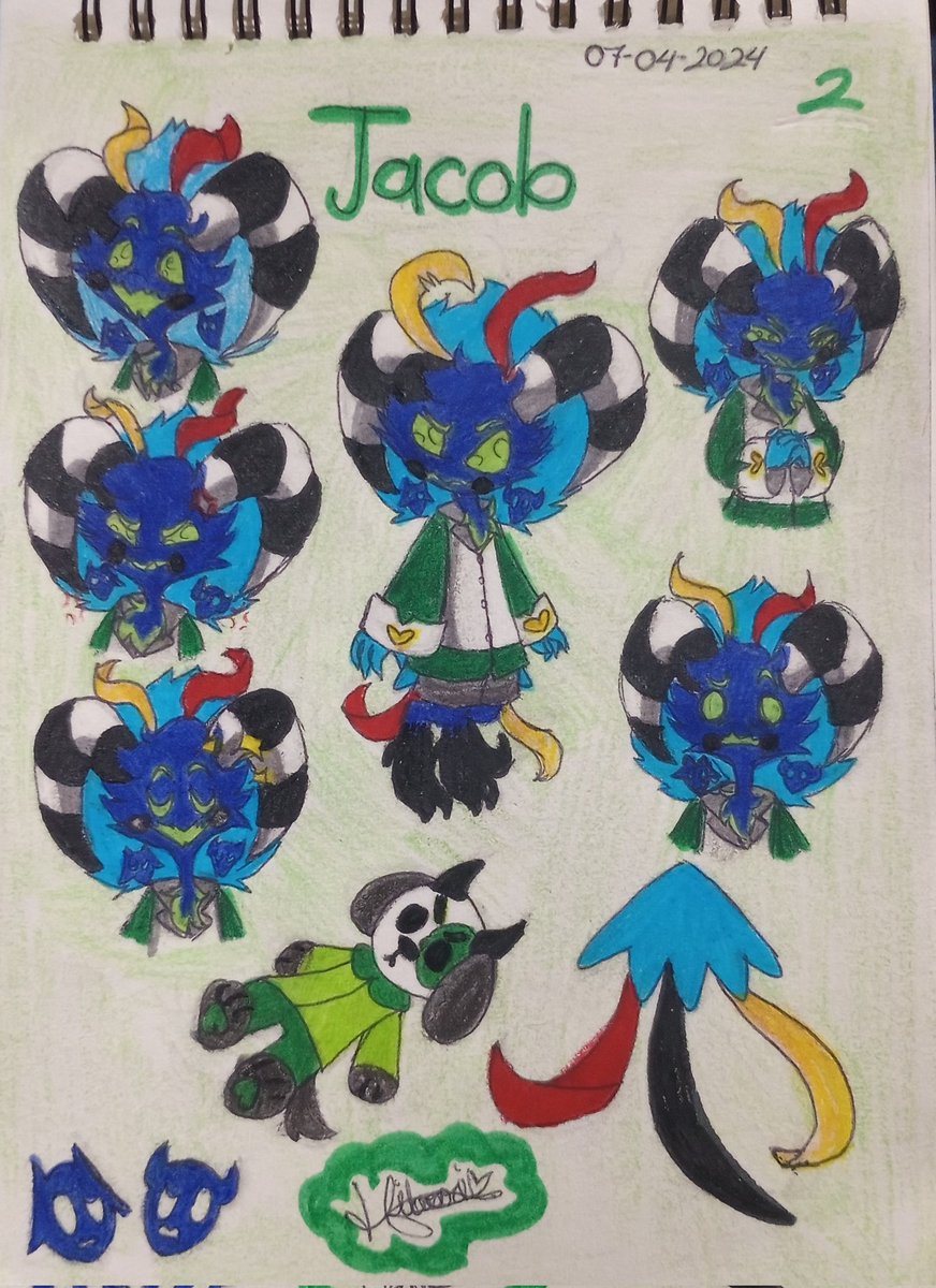 Otro dibujito, está vez es "Jacob" el segundo hijo del #asmofizz