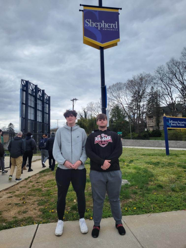 Had a great time at Shepherd yesterday! Thanks to @CoachLukeWright for the opportunity! @CoachBatts @CoachBrownDB @FBConcordiaPrep @BigBreen51