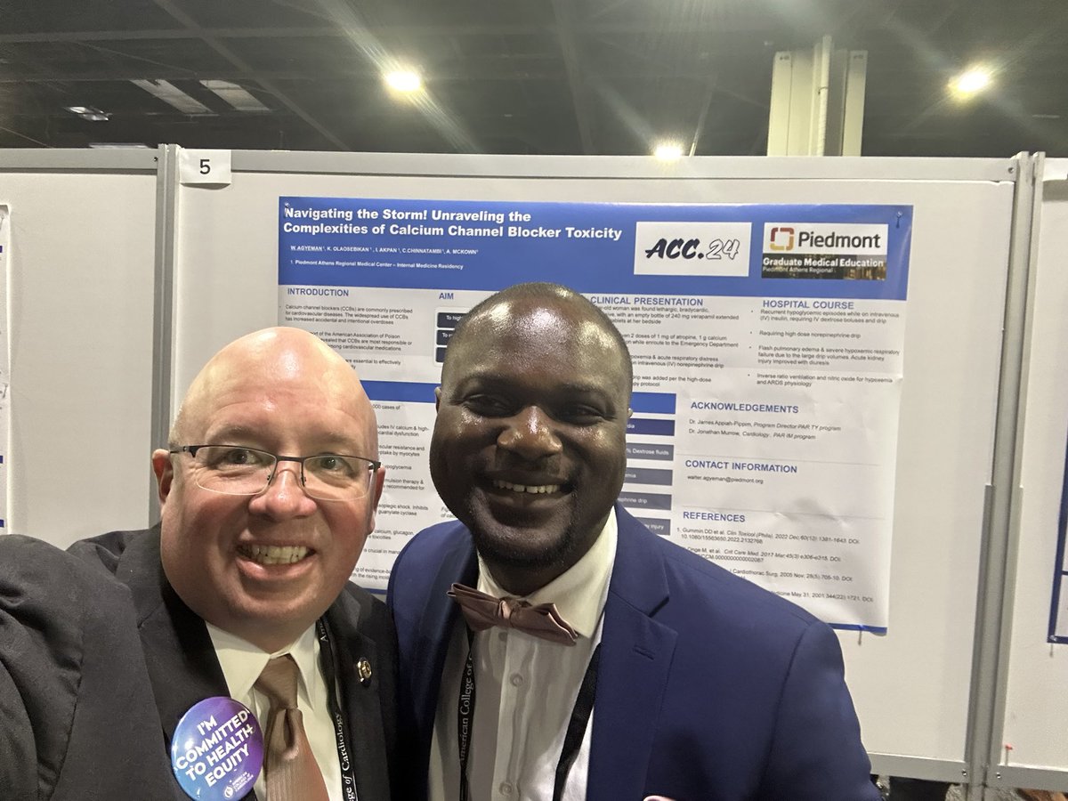 I learned something new about a hypertension medication from this soon-to-be CMR. @wazza_233 will be a tremendous cardiology fellow soon. 2 posters and a “fire in the belly” for clinical research. Way to go Dr. Agyeman! @ACCinTouch @DrQuinnCapers4