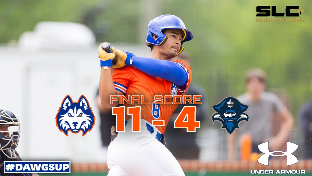 Huskies win! @HCUHuskiesBSB slugs past New Orleans to take the rubber match and the series! #DawgsUp
