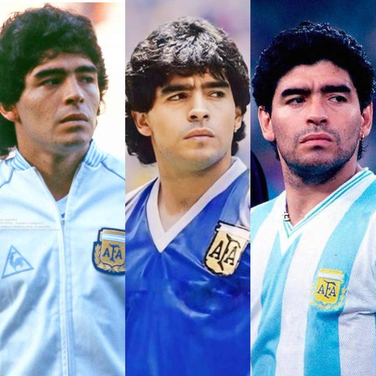 Distintos momentos. La misma mirada. El capitán de la Selección Argentina en modo asesino. Diego Armando 🔟 #DiegoEterno #ElDiezPerfecto