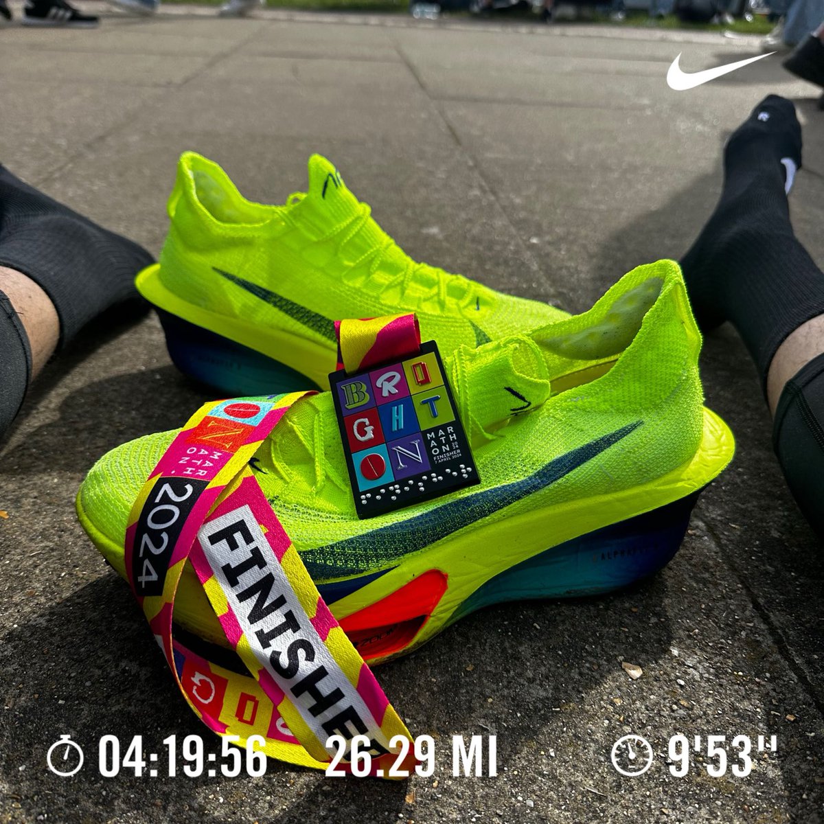 AAO_BossDon314's tweet image. I COMPLETED IT ! Time is a bit shaky still, but it’s calm. From twisting my ankle twice in mile 1 to hitting a wall in mile 21. Can say I am proud of the pain I put in to get here, and the outcome. Give thanks!

⁦@Nike⁩
⁦@NikeNYC⁩

#FirstMarathon
#BrightonMarathon