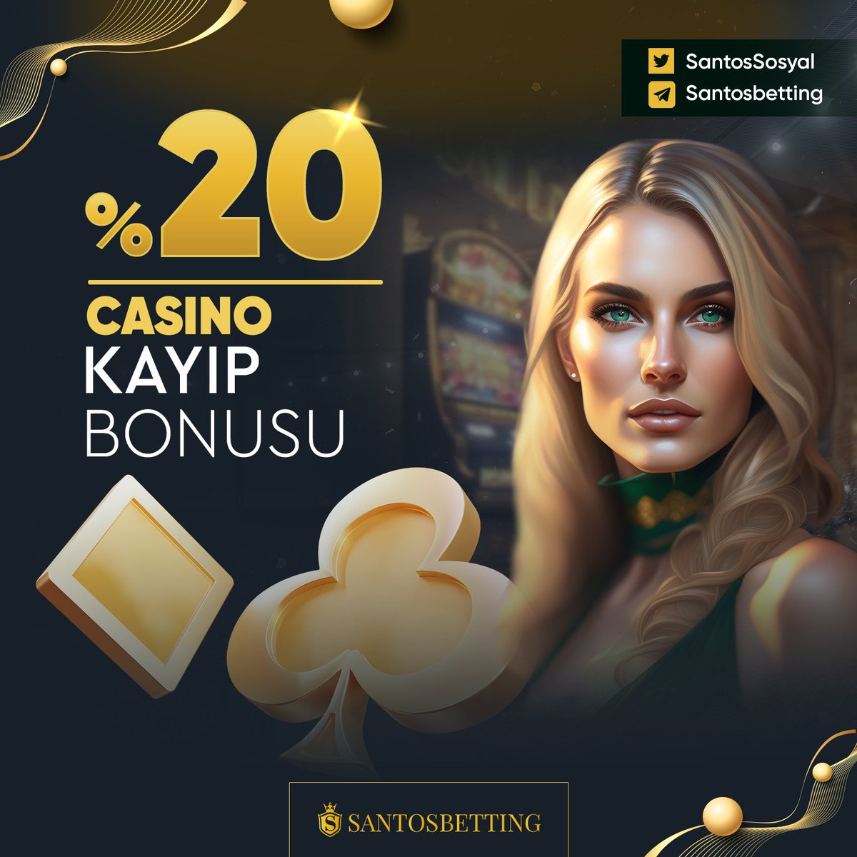 🥳 SANTOS BETTING'DE KAYBETMEK YOK ! 💵 Casino veya Slot alanında minimum 20 TL kaybınıza %20 Casino discount talep edebilirsiniz. 🎁 Birbirinden avantajlı bonuslar için Santos Betting hesaplarını takip et üye ol ve bonusları yakala ! 🪢 Santos Giriş t2m.io/5FrnhM1