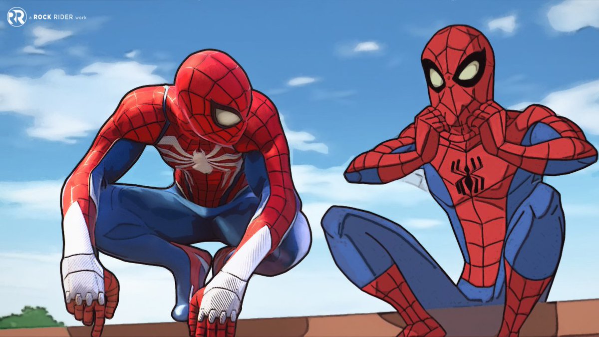 This made my day. Two GOAT SPIDER-MAN interact with each other. 🕷️🕸️😭