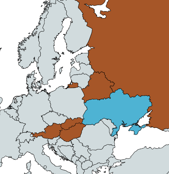 Szabadsag1956's tweet photo. If Ukraine falls, there will be an unbroken string of russia-friendly nations all the way to Switzerland. A veritable wedge splitting Europe down the middle.

Trust me, you don't want this. https://t.co/DEMFJa8FMA