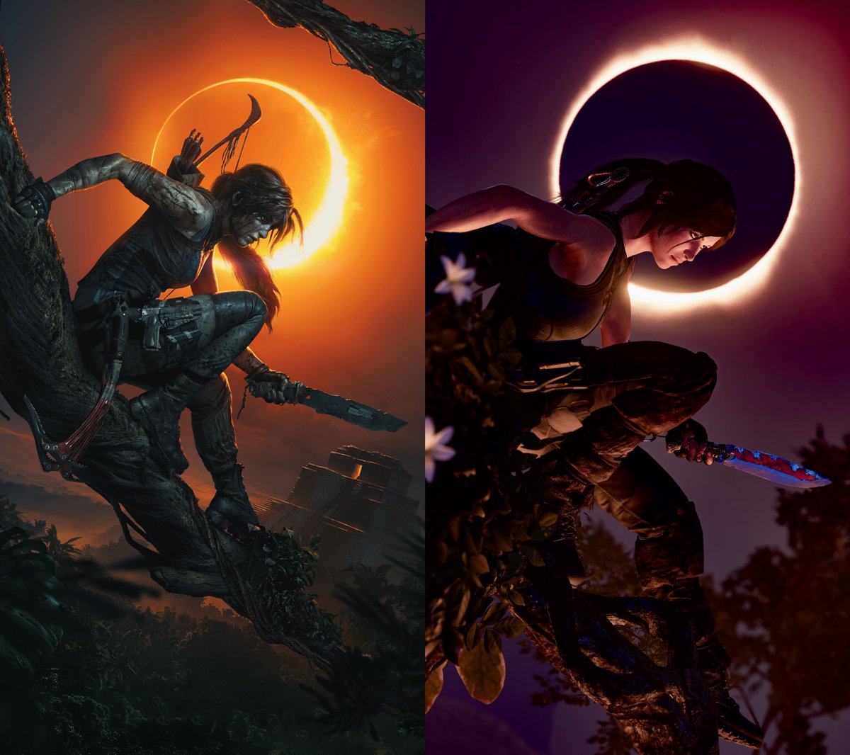 SynnFusion's tweet photo. Uncropped comparison with the cover art.
#TombRaider 
#VirtualPhotography https://t.co/DedpDHwjC8