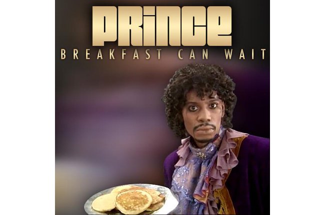 That time Prince used an image of Dave Chappelle dressed as him on the cover of his 2013 single, 'Breakfast Can Wait.' When asked about it, Chappelle said, 'What am I going to do - sue him for using a picture of me dressed up like him?...That's checkmate right there.