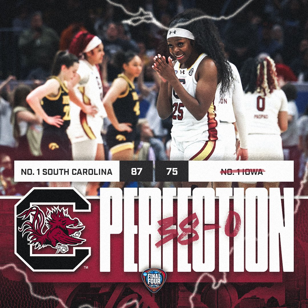Southeastern Conference (@sec) on Twitter photo The Perfect Ending. โจ
38-0.
<a href="/GamecockWBB/">South Carolina Women's Basketball</a> x #ItJustMeansMore The Perfect Ending. โจ
38-0.
<a href="/GamecockWBB/">South Carolina Women's Basketball</a> x #ItJustMeansMore