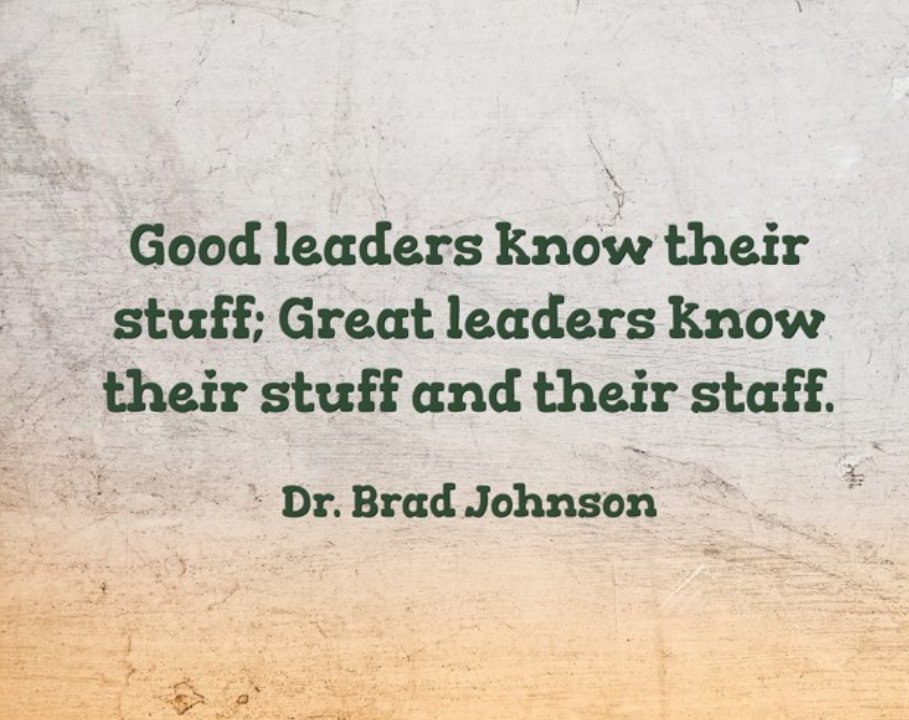 Great leaders...