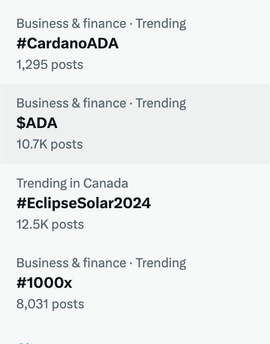 10,000 + posts about $Ada but only 8k about #1000x ?

The best 1000x gems are on #CardanoADA