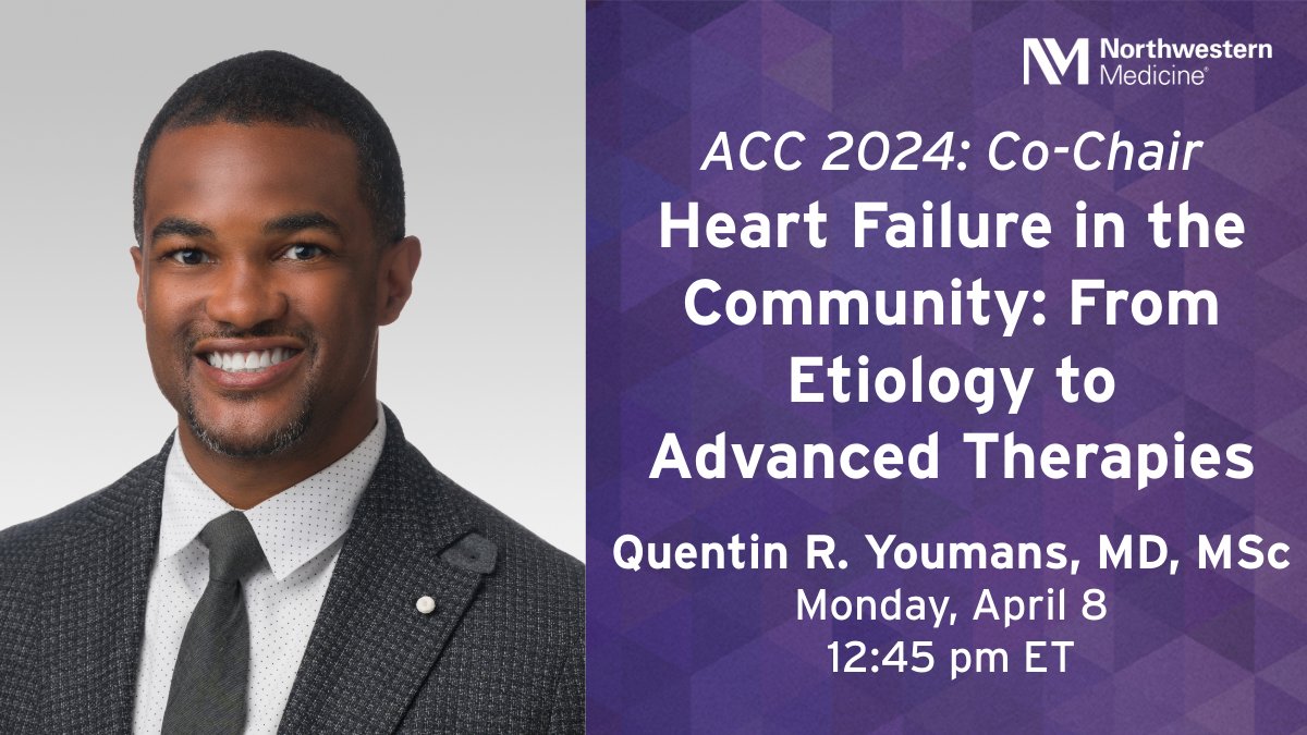 Join Quentin R. Youmans, MD, MSc (@QuentinYoumans), at ACC.24 for his co-chair session, “Heart Failure in the Community: From Etiology to Advanced Therapies.” @ACCinTouch #ACC24 #NMatACC See full schedule here: breakthroughsforphysicians.nm.org/cardiovascular…