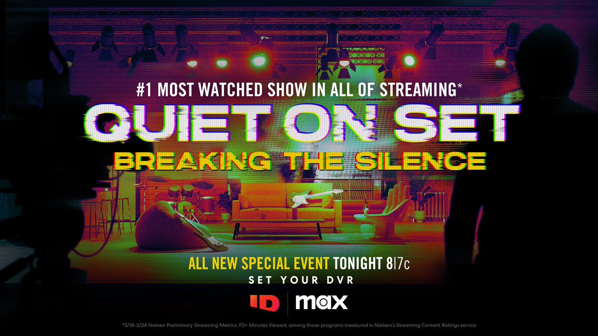 Watch #QuietOnSet Breaking the Silence tonight at 8pm on ID and streaming on Max @StreamOnMax.