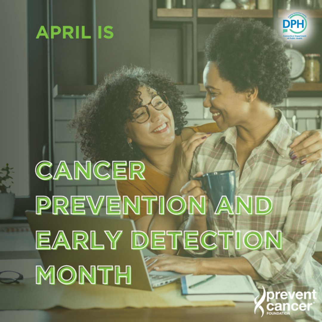 CTDPH's tweet image. April is Cancer Prevention and Early Detection Month! Routine screenings can mean #BetterOutcomes for your health. The CT Early Detection &amp;amp; Prevention Program (CEDPP) can help you get free or low-cost cancer screenings if you are eligible, learn more here: bit.ly/CTDPHCancerPro…