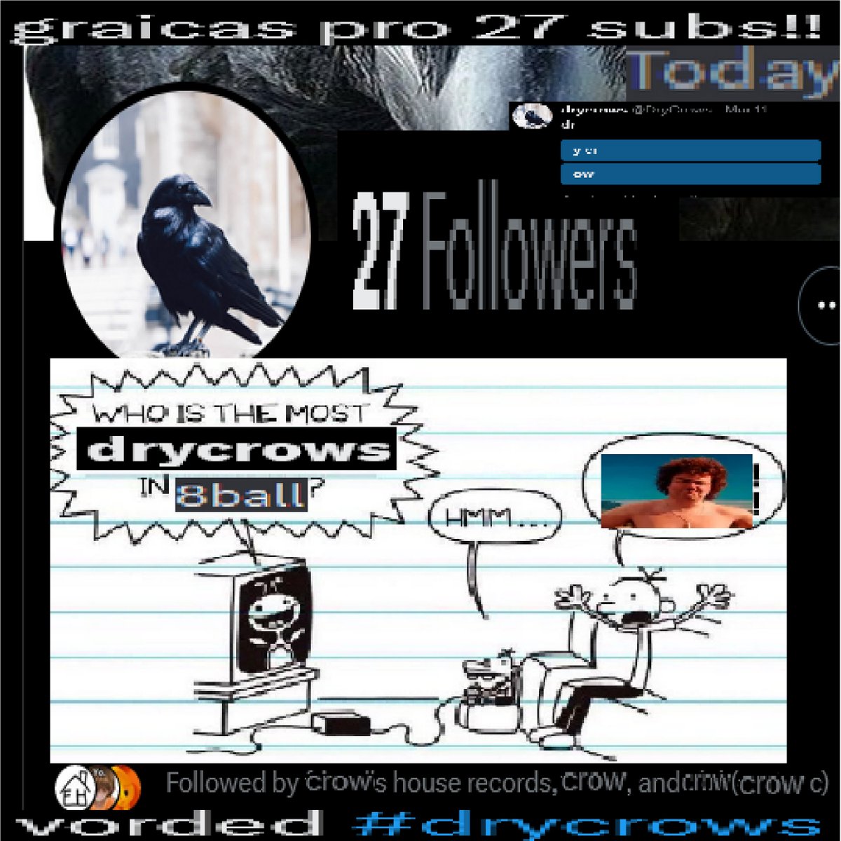 DryCrows's tweet photo. tgis foers soop gard fzel ftre to scfgresnhshot 4 #drycrows https://t.co/uJS9pweImk