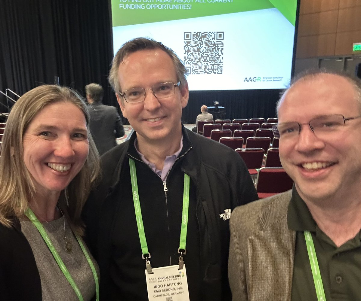 I did it! Selfie with @HartungIngo and @KRHornberger together in one photo! #AACR24 #CICR #chemicalbiologists ☺️