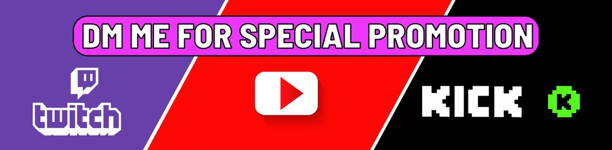 ARE YOU A FULL TIME STREAMER?
DO YOU HAVE LESS THAN 3-5 VIEWERS

PROMOTE YOUR CHANNEL AND INCREASE YOUR ENGAGEMENT 😊📈🔥🔥
KICK 💚
TWITCH 💜
YOUTUBE ♥️

DM NOW!!! LET'S HELP YOU GROW 💪

*Retweet for other streamers to see 🤗❤️❤️