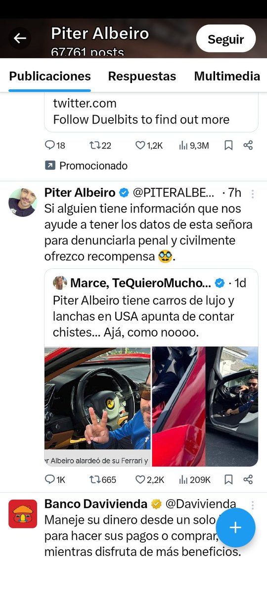 El cobarde de Piter Albeiro eliminó el post donde solicitaba información de @nometiente2
@ArchivaColombia
@FiscaliaCol @FranciaMarquezM @MinInterior