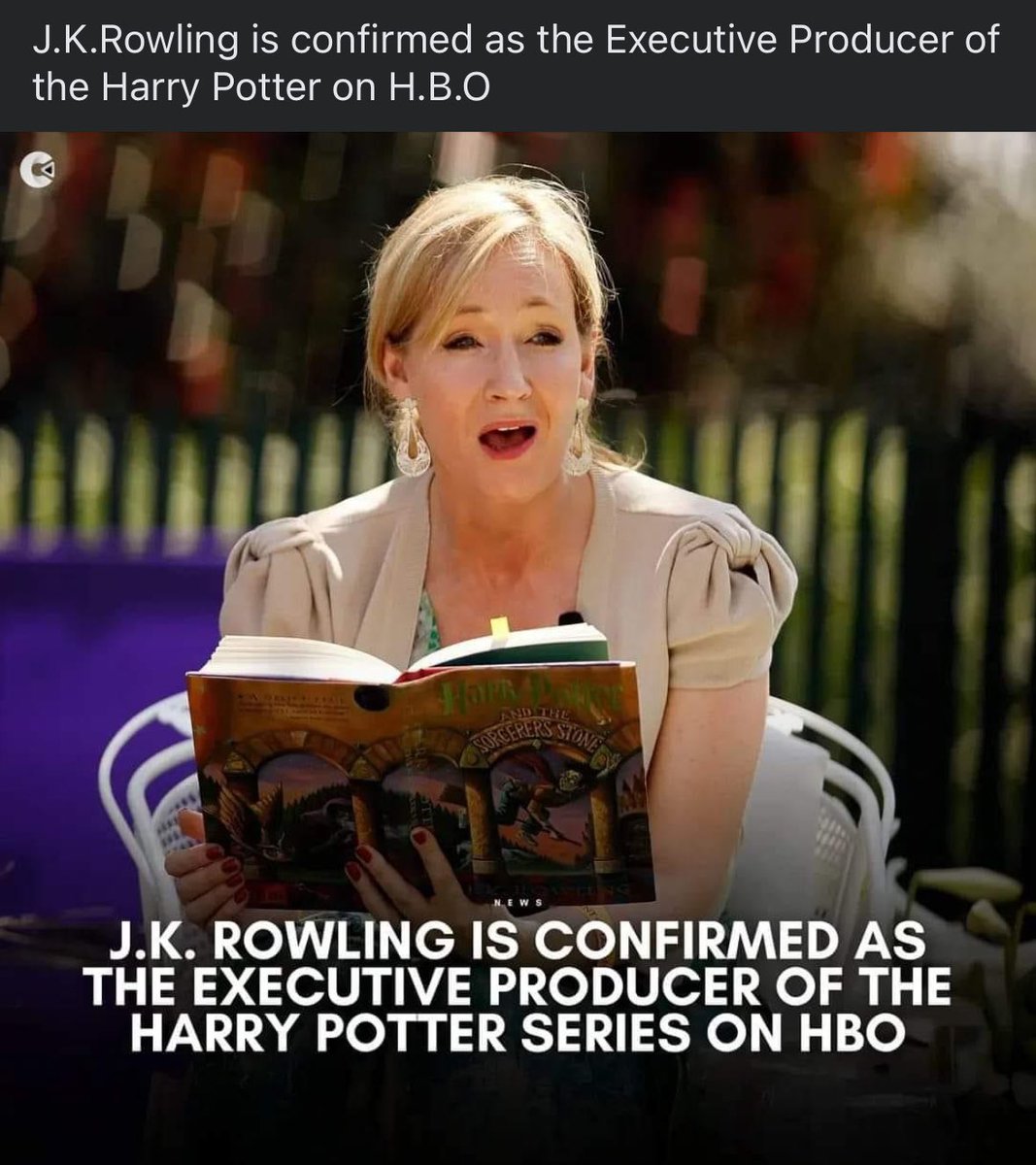 This is really pleasing and positive news, just having her will hold HBO to a high standard whilst recreating her world…#HarryPotter #wizardingworld #fantasticbeasts