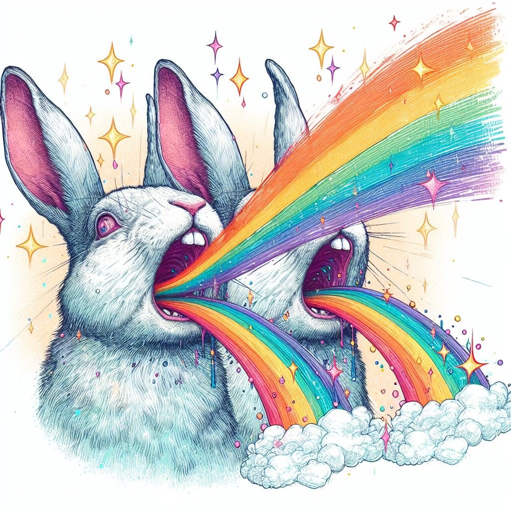 #EasterBunny loves #Rainbow. #melt